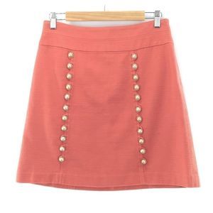 Ciara Melon Skirt Gold buttons Size 4 LNC